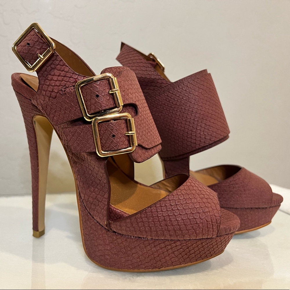 High heels, brand: beau + ashe, size 7, color: light burgundy